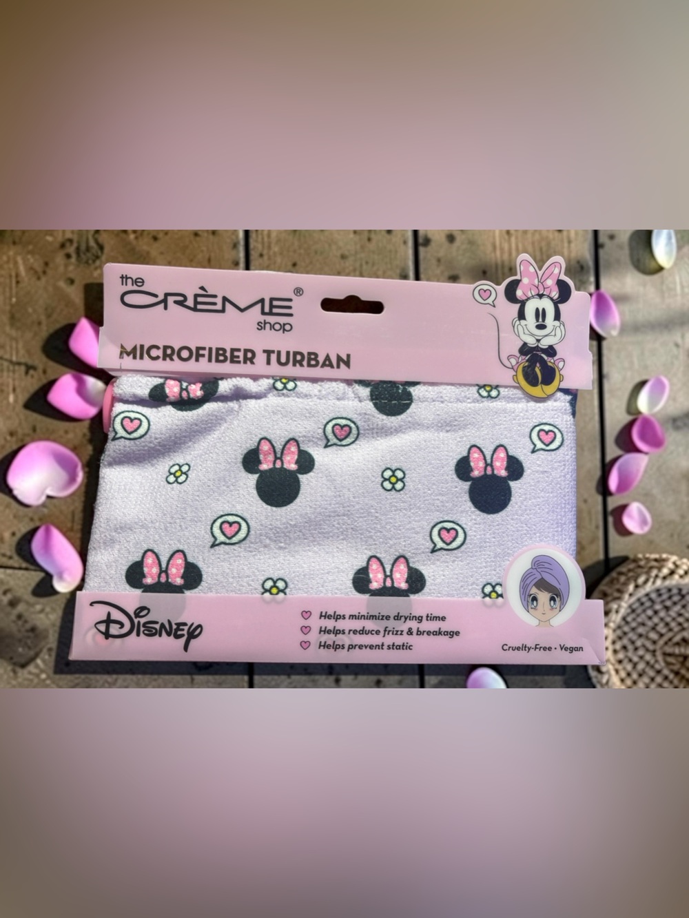 The Crème Shop Disney Minnie Mouse Microfiber Turban NIB